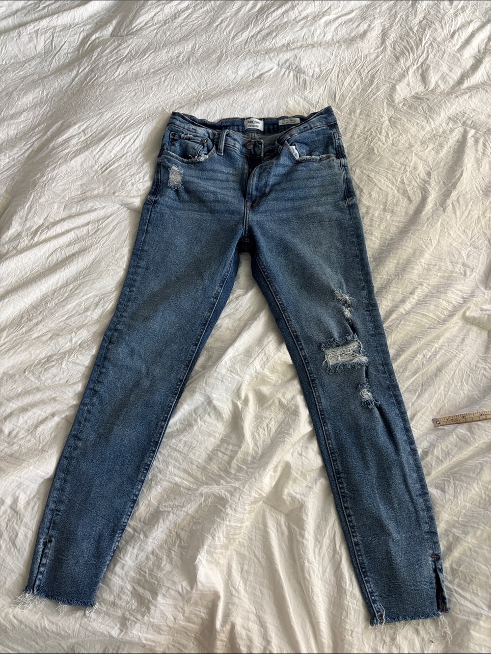 Kensie Dark Blue Distressed Skinny Jeans